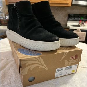 Sofft Portland Blk Suede ankle boots